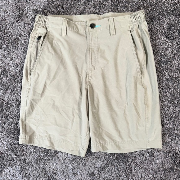 Free Fly coconut charcoal Shorts Lightweight Stretch‎ Outdoor Casual Khaki Small - Picture 1 of 9